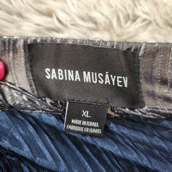 Free People Sabina Musáyev‎ Burnished Metal Pleated Laminate Dark Silver Set XL - Picture 16 of 16